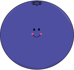 Cute Smiling Blueberry - Blueberry Clip Art