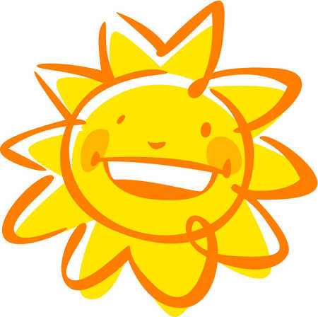 Smiling sunshine clipart