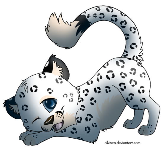 Cute Snow Leopard - Toon . - Snow Leopard Clipart