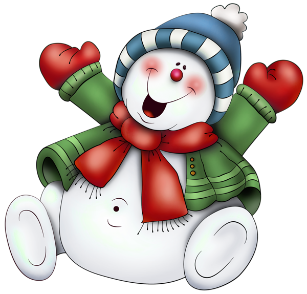 Cute Snowmen Neige Clipart . - Free Snowman Clipart