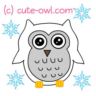 cute snowy owl clip-art