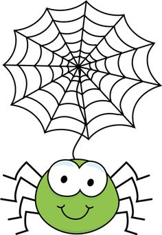 Cute spider web clipart free 