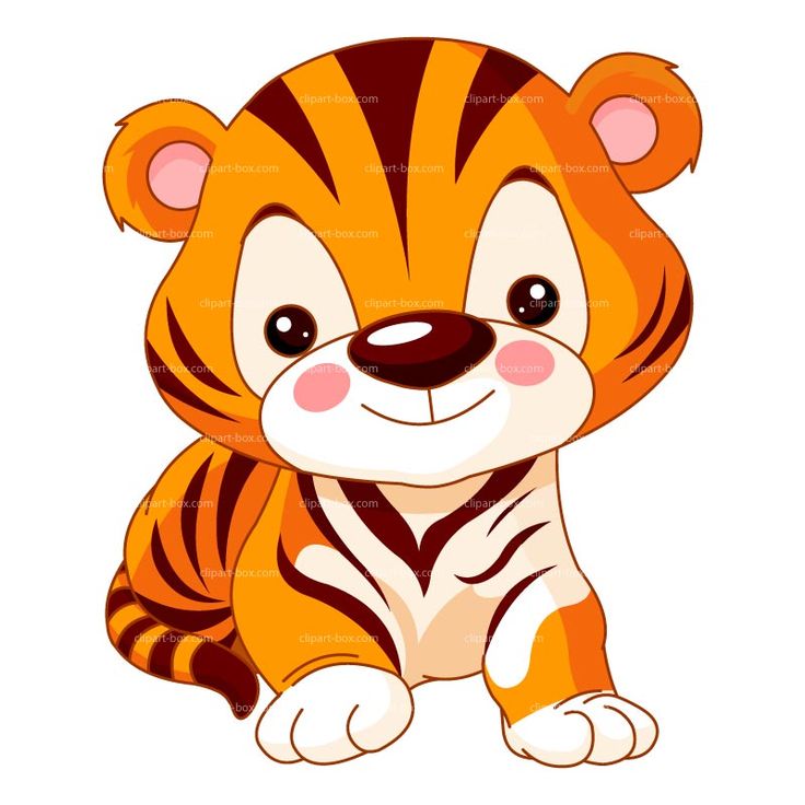 Cute Tiger Clip Art Clipart Cute Baby Tiger Royalty Free Vector