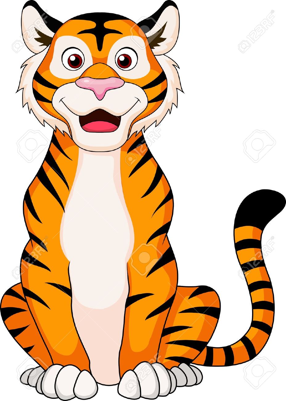 Cute Tiger Clipart - .