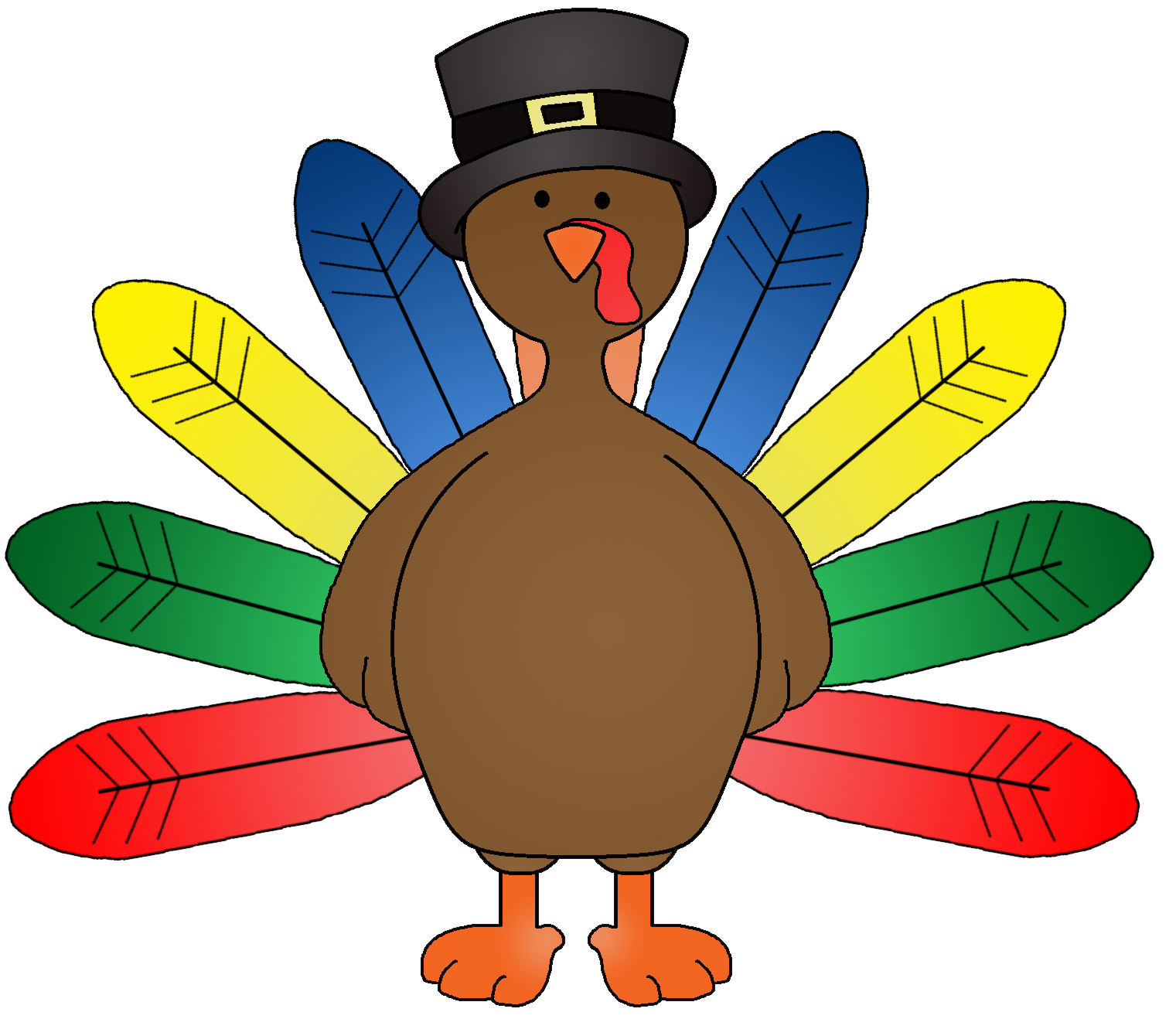 Cute Turkey Clipart Thanksgiving Turkey Clip Art Turkey2 Png