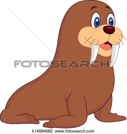 Cute walrus cartoon