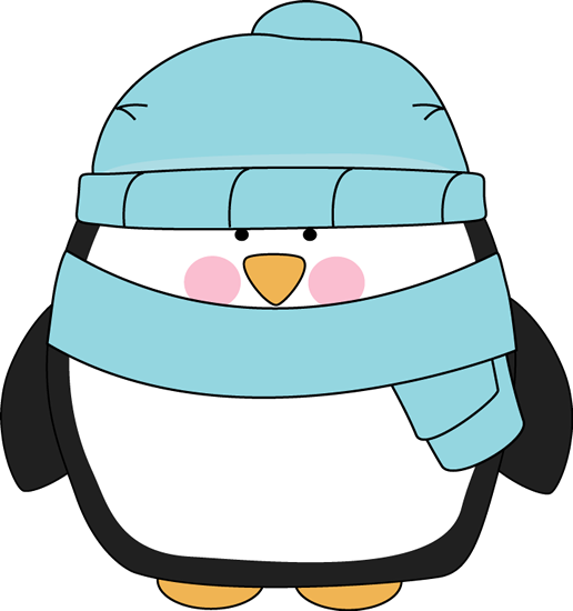 Cute Winter Penguin - Clipart Winter