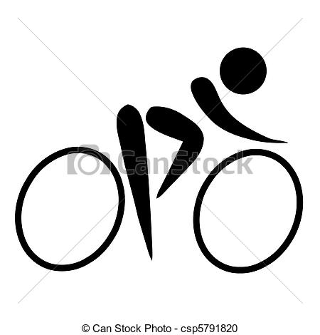 Cycling Sign Stock Illustration