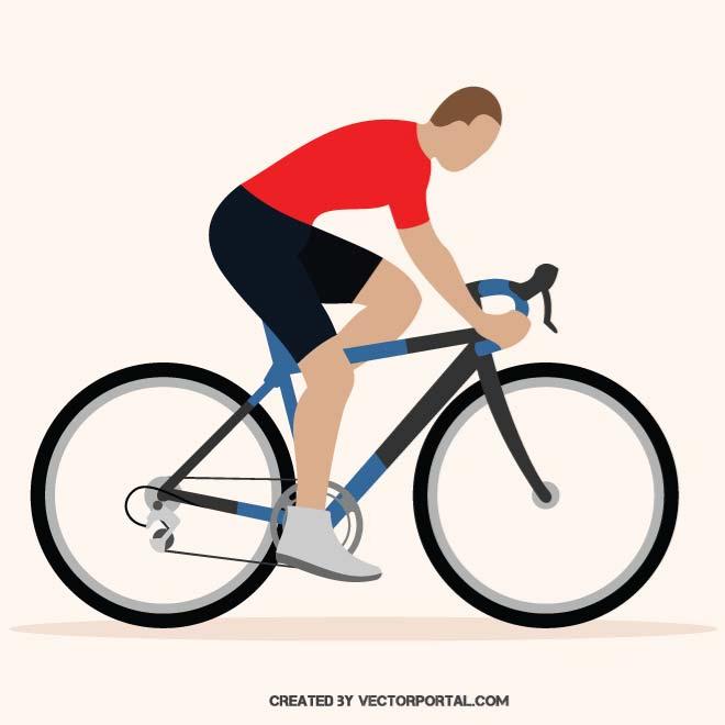 CYCLIST VECTOR CLIP ART - Cyclist Clipart