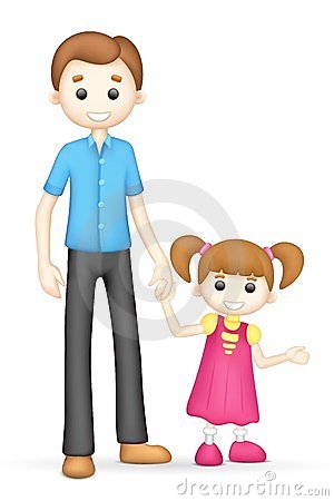 Dad And Daughter Clipart #1