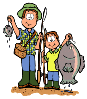 man fishing in boat clipart