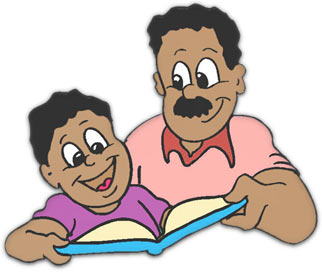Dad Giving His Son A Gift Cli - Clipart Dad