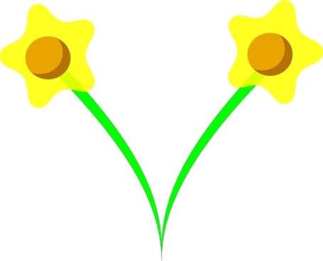 Simple Five Pettle Daffodil clip art