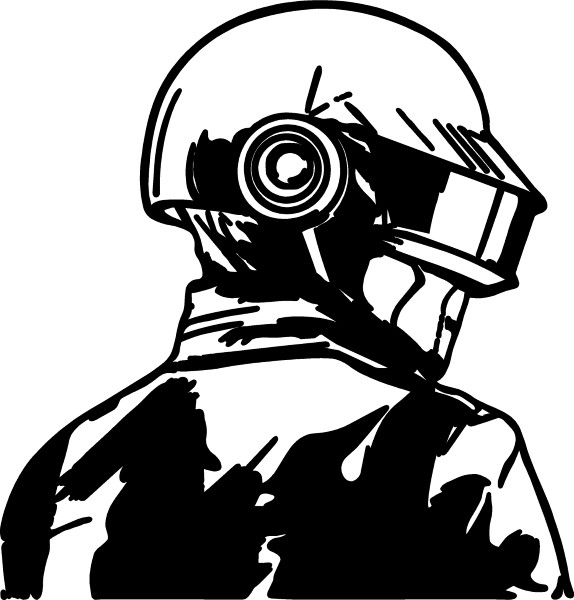 Daft Punk Decal / Sticker 02 ^This white rectangle is NOT part of the decal