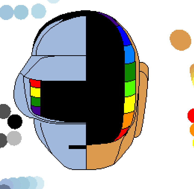 Daft punk - pixel art helmet  - Daft Punk Clipart