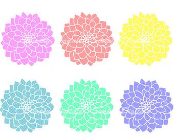 Flowers L image - vector clip