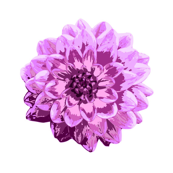 Purple Dahlia Clipart - Purple Flower Clipart, Invitation Clipart, Wedding  Clipart, Flower Graphic, Floral Clipart, Flower Image, Dahlia