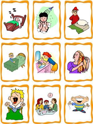 daily routine clipart free .