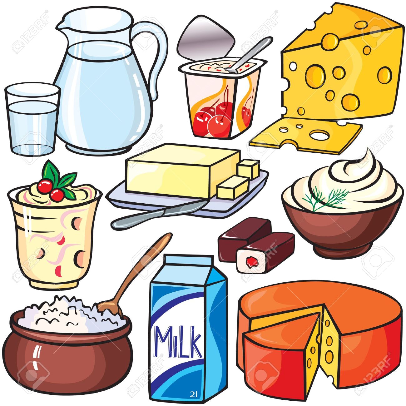 Milk and Dairy Clip Art