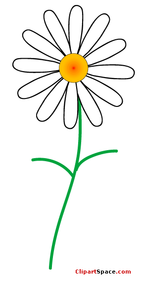 Colorful Daisy Flower Clip Ar
