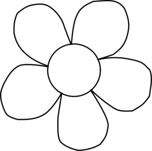 Daisy Flower Clip Art Black A - Black And White Flower Clip Art