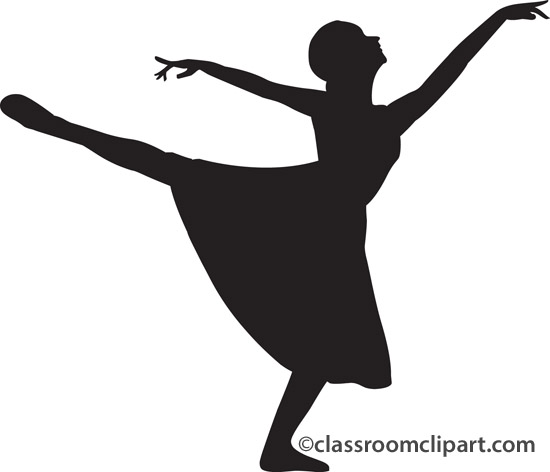 Dance Leap Silhouette Clipart - Clipart Dancer