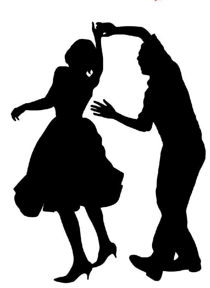 Dancing couple silhouette u00