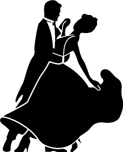 Dance team silhouette clipart