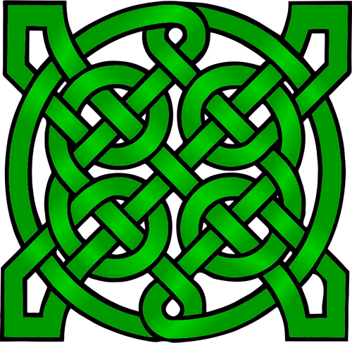 Dark green Celtic mandala vec - Celtic Clip Art