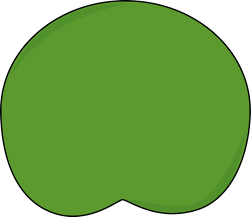 Dark Green Lily Pad Clip Art  - Lilypad Clipart