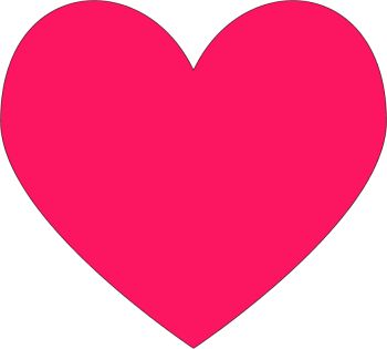 Dark Pink heart - Clip Art Heart
