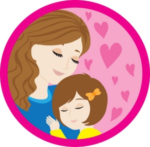 Daughter Clipart Illustration - Mother And Daughter Clipart