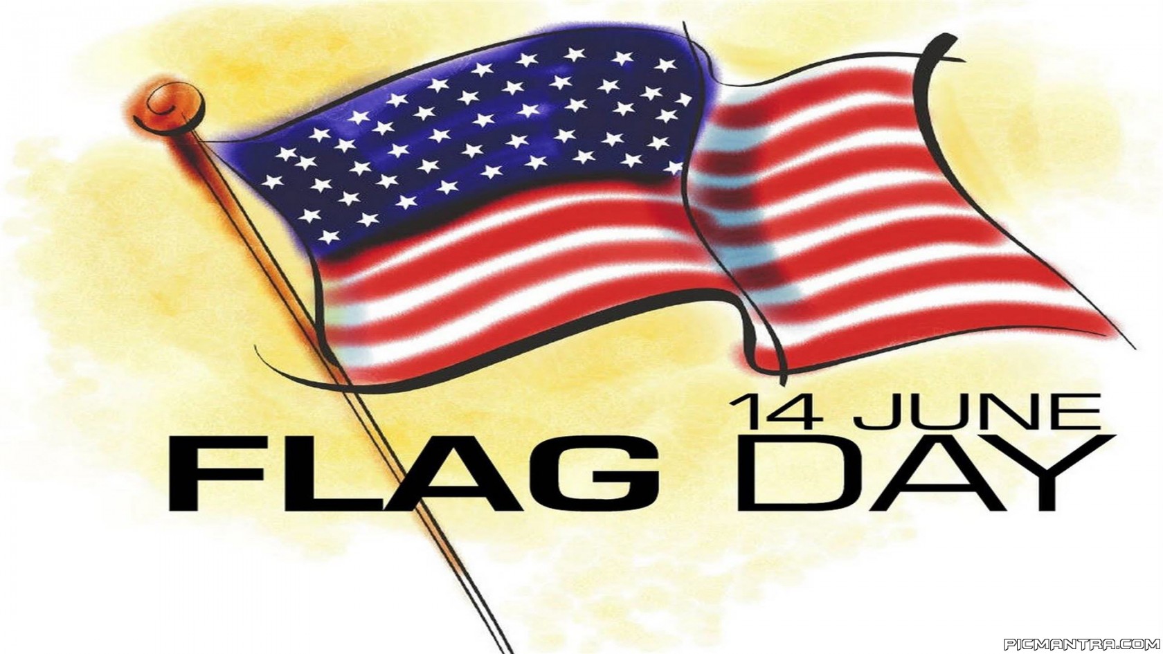 Flag Day with an American Fla