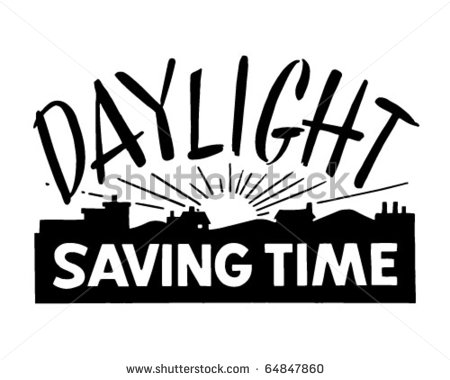 Daylight Saving Time - Ad Banner - Retro Clipart