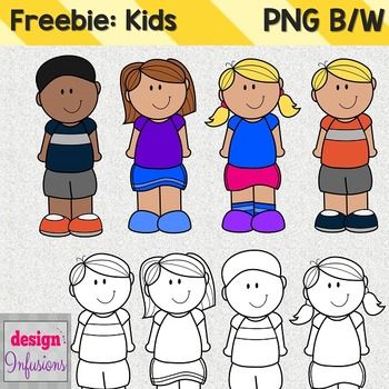 FREE These cutie kids clipart are ready to decorate your materials!Whatu0027s  Included:4