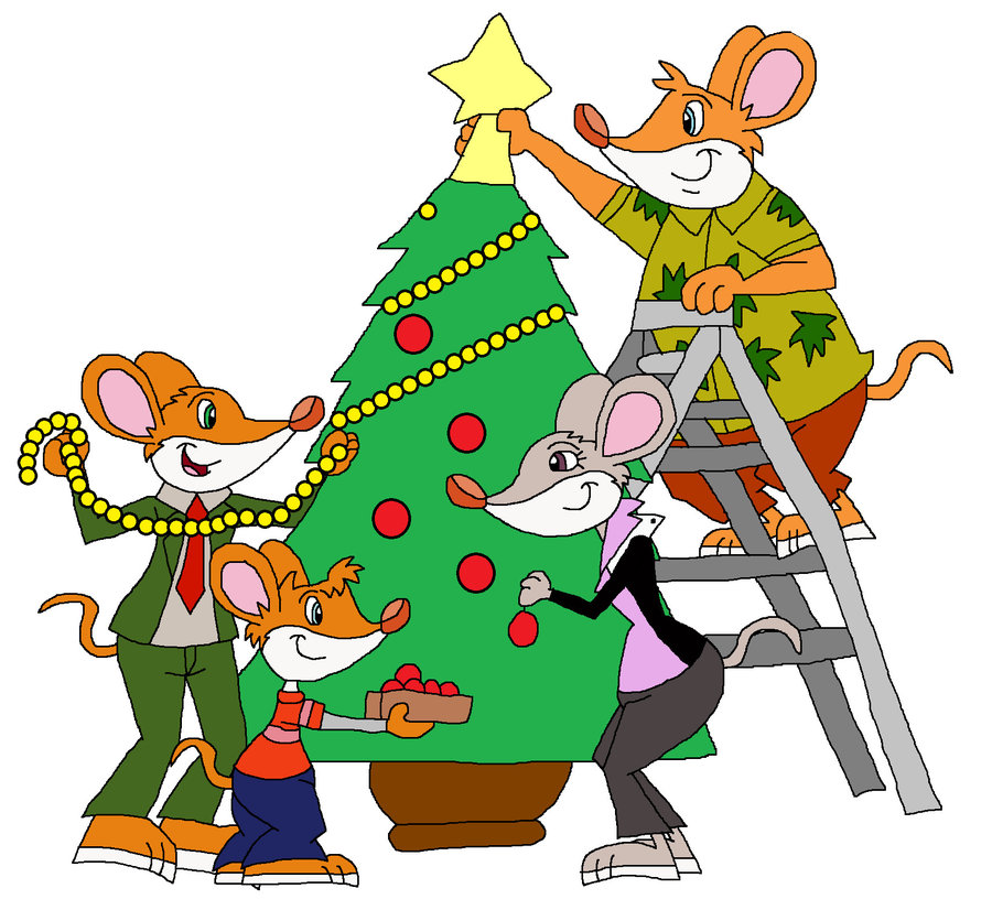 Two kids decorating Christmas