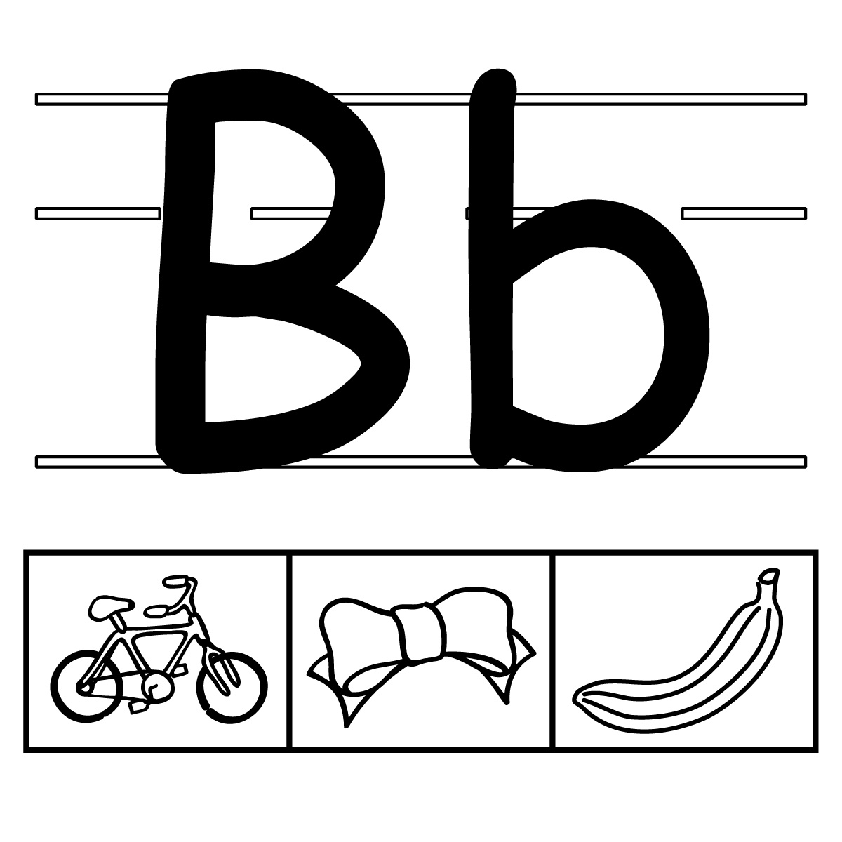 Drawing - letter B boy. Fotos