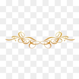 Decorative Line Gold Png PNG 