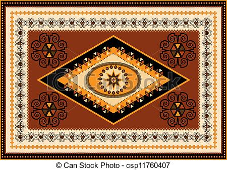 ... Decorative rug designs in - Carpet Clipart