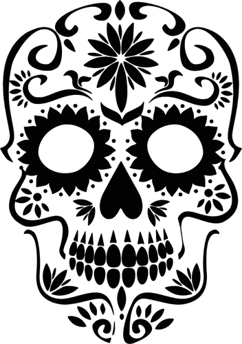 Decorative skull silhouette