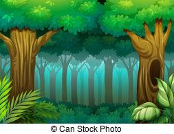 ... Deep Forest - Illustration of a deep forest scene