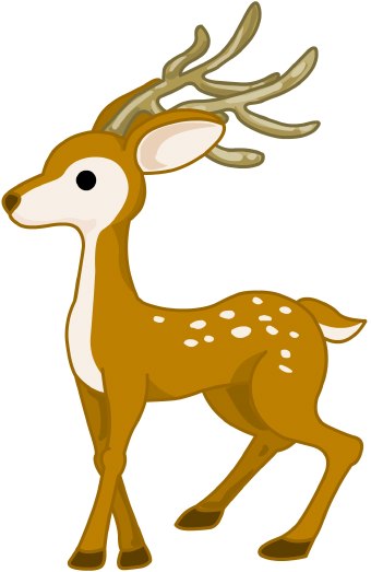 Baby deer silhouette clip art