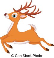 . ClipartLook.com Cartoon deer running - Vector illustration of Cartoon deer.
