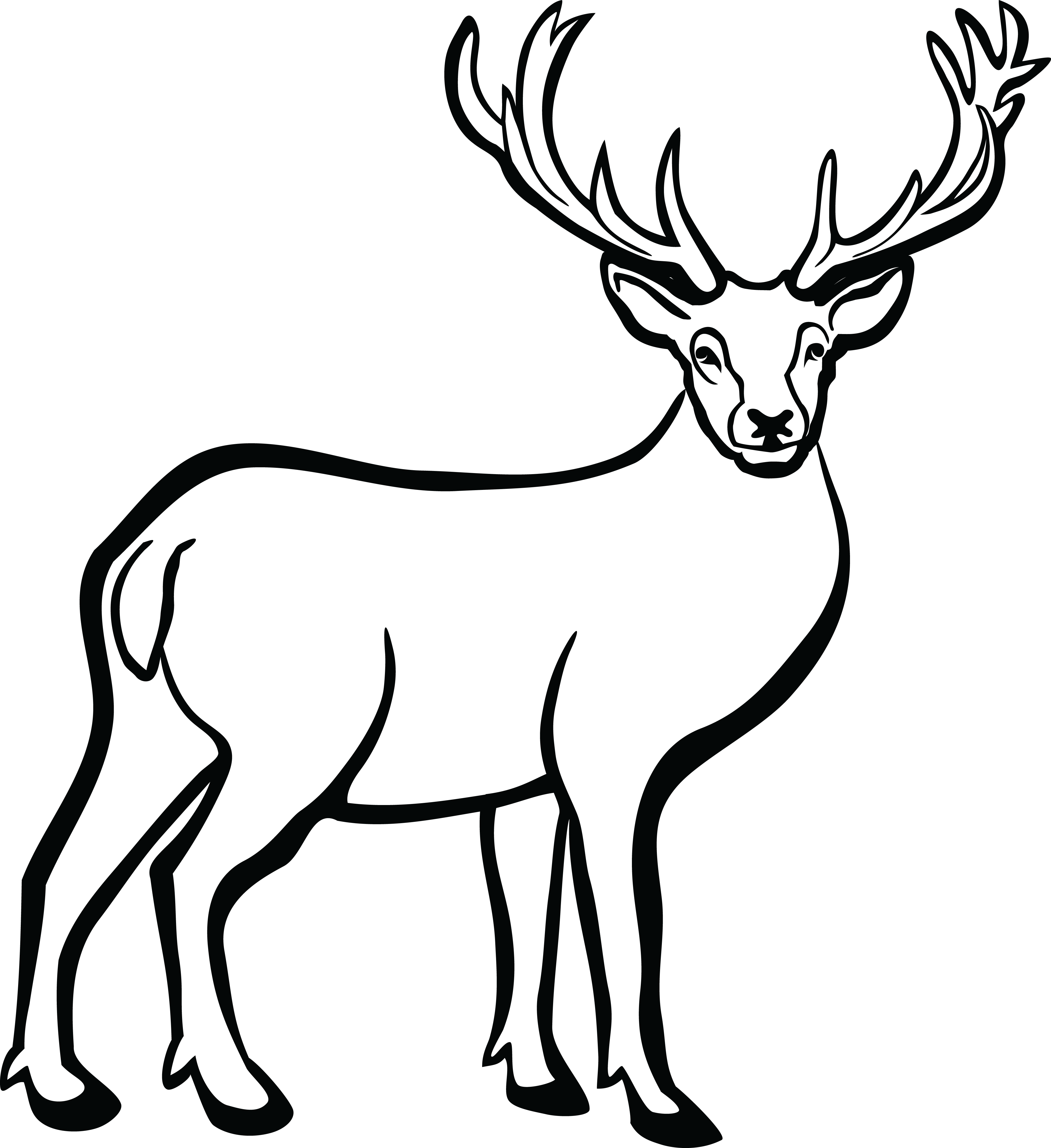 Free Clipart Of A buck deer #00011476 .