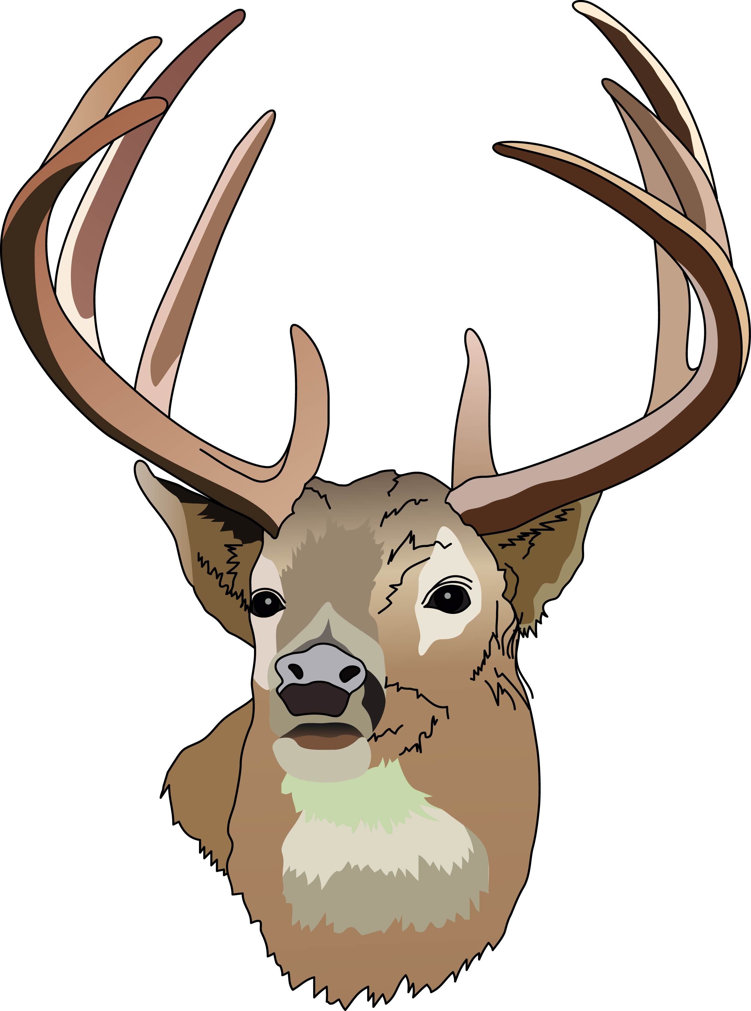 Deer Head Clipart Black And White Clipart Panda Free Clipart