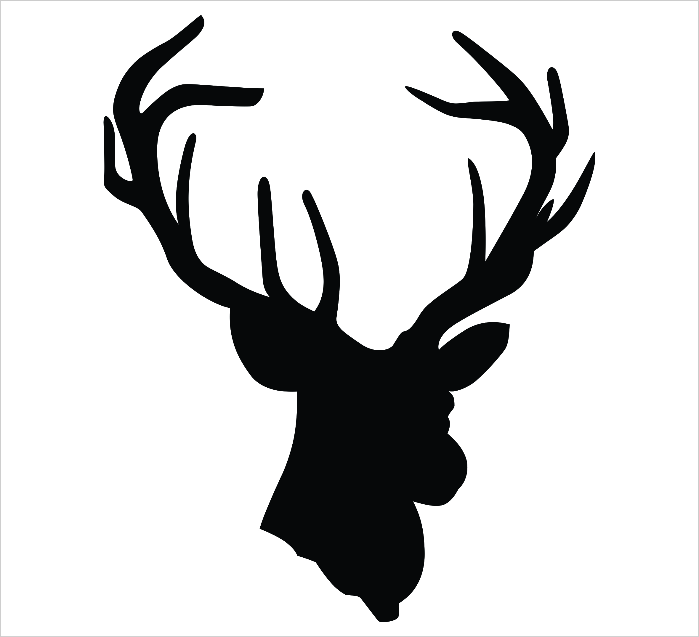 Deer Head Silhouette Clip Art Cliparts Co