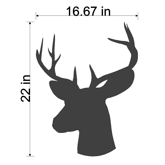 Deer Head Silhouette - Deer Head Silhouette Clip Art