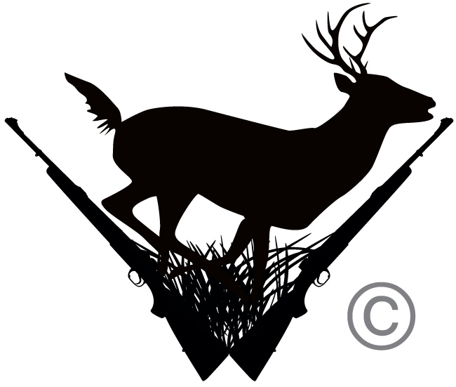 Deer hunting black clipart
