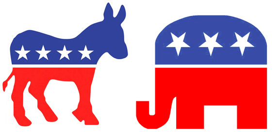 Democrat Donkey And Republica - Republican Clipart