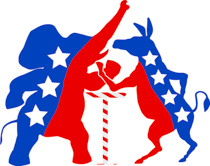 Democratic Republican Parties Arm Wrestling Clipart Size: 153 Kb